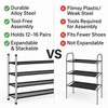 USTECH 4-Tier Expandable Shoe Rack Adjustable & Stackable Metal Shoe