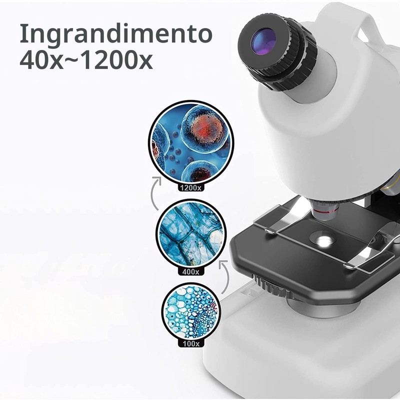 STEM Microscopio per bambini Studente Principiante per Bambini Microscopi Scientifico