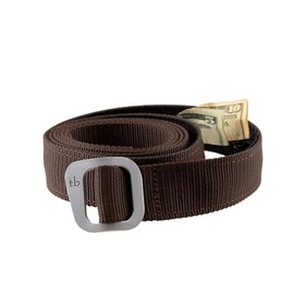 Dakota Travel Money Belt with Hidden Zipper by Thomas Bates (Brown, Big & Tall)