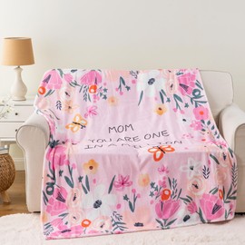 BATTILO HOME Mothers Day Blanket Gifts from Kids,Unique Gifts for Mom Wife,Super Soft Flannel Throw Blankets Mom Blanket for Bed Couch(50 x 60 in)
