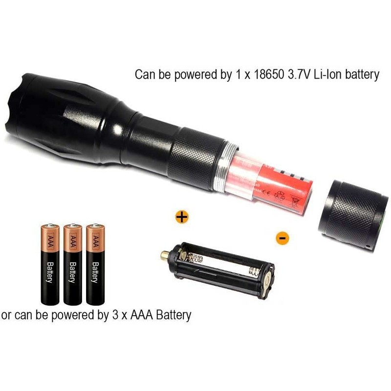 WAYLLSHINE 4 in 1 Multicolor Flashlight, Single Mode White, Red,