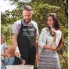 MoonWorks® BBQ Apron for Men with Saying "Hier grillt der