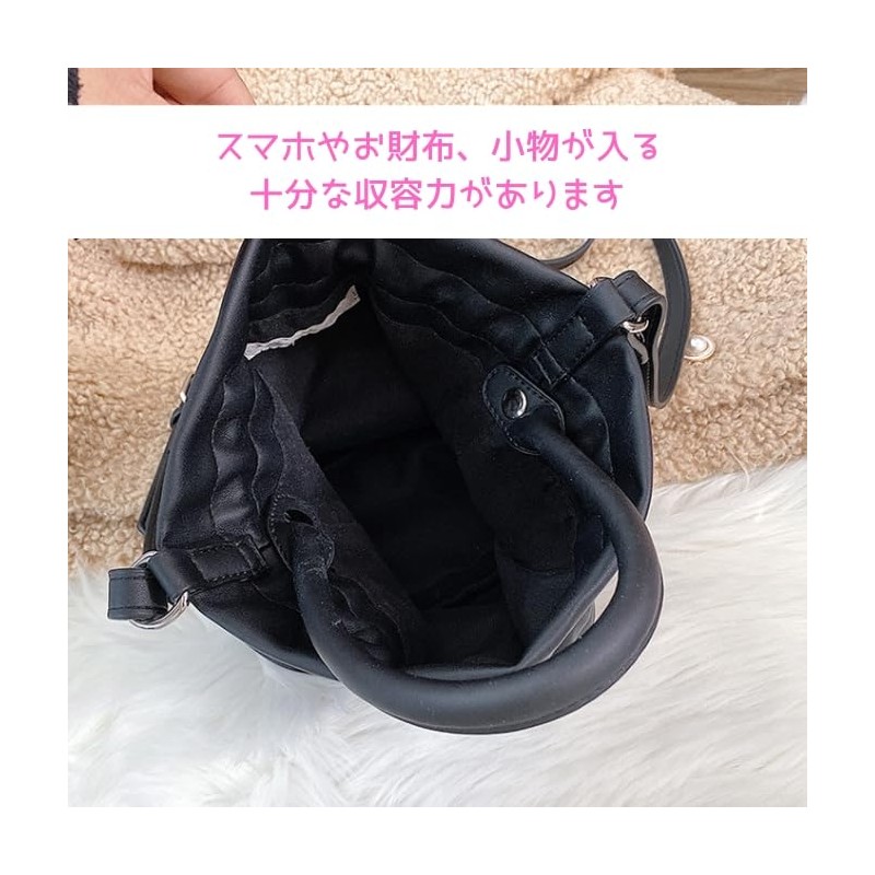 PETITCHOU Shoulder Bag, Pouch, Handbag, 2-way, Pleat, Diagonal, Compact, Small,