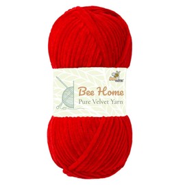 BeeHome Velvet Baby Yarn 1 Skein(1 Ball) 6 Super Bulky Chenille Blanket amigurumi Yarn Crocheting Knitting Super Bulky 100 gr (132 yds) 120 Meters (154)