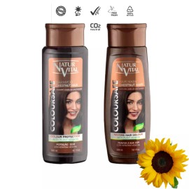 Natural Vital Chesnut Hair Henna & Keratin Colour Safe Shampoo and Mask SET