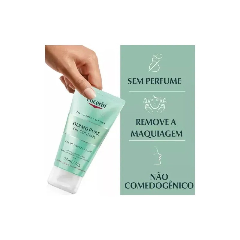 Eucerin Dermopure Oil Control Gel Limpiador Facial 75 Ml Grasa
