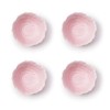 Two's Company Flower Tidbit Bowl, 6-inches Diameter, Porcelain, Pink, Set