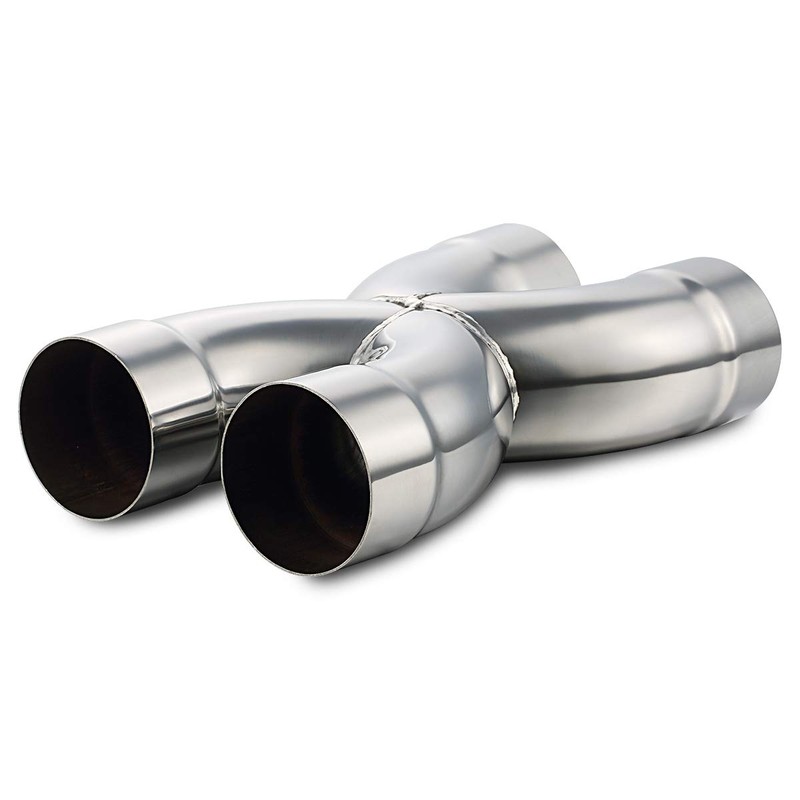 LCGP Universal 3" In/Out Crossover X Pipe 12" Length Stainless