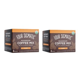 Four Sigma Coffee mix with Lion's Mane and Chaga, Pack of 2 Medium Roast