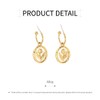 AIMALL Brass Plated 18K Real Gold Earrings, French Gentle Light