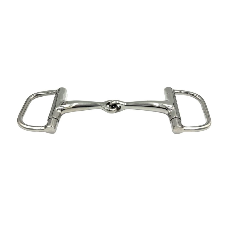 Equine Smile ES0106 D-Ring D-Button Bit Simple Broken Stainless Steel