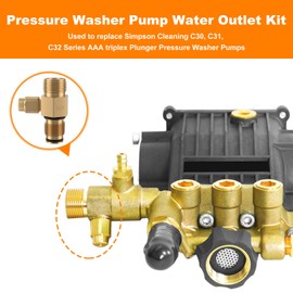 Pressure Washer Cleaning Pumps 7106264 Replacement Simpson AAA Pressure Water Outlet Kit 530008, 530009, 530016 -Gold