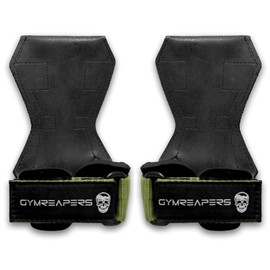 Puños de levantamiento de pesas (par) para levantamiento de pesas pesado, peso muerto, filas, dominadas, con soporte acolchado de neopreno para muñecas y guantes o correas de goma fuertes para culturismo