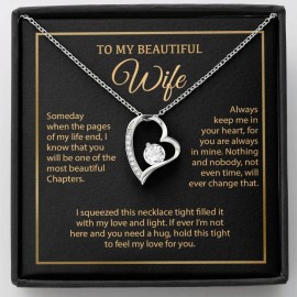 ShineOn To My Wife Necklace, Vanlentines Gifts For Women, Anniversary Gift For Wife
