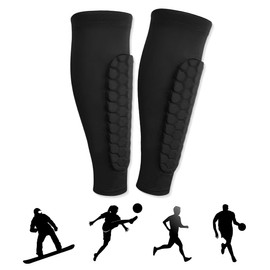 GGUFAY 1 Paar Kinder Schienbeinschonerhalter, Stoßfest Schienbeinschoner für Fußball,Atmungsaktiv & rutschfest Schienbeinschoner Fußball Herren,Wadenschutz für Fußball, Basketball, Radfahren, Klettern