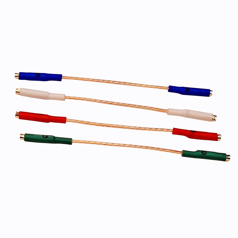 CDPMWVC Turntable Headshell Wires 4-Pack Gold Plated for Audio Technica