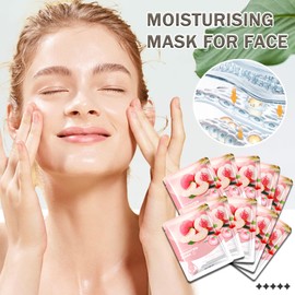 WENJLYJ Hydrating Face Mask Set,10 Combo Pack Moisturizing Facial Sheet Masks Set for Women & Men,All Skin Type(J)