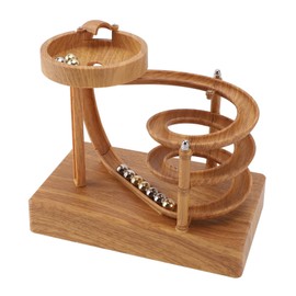 Art Perpetual Motion Machine, Elegant Exquisite Tabletop Relieve Stress Art Perpetual Motion Machine Desk Toy Relaxing for Viewing (Wood Grain)