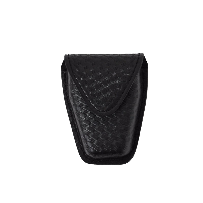 Bianchi 190-48HS: Handcuff Pouch Top Flap, STX Basket Weave, Black