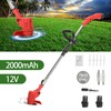 12V Electric Grass Trimmer With Li-ion Battery Lawn Mower Powerful