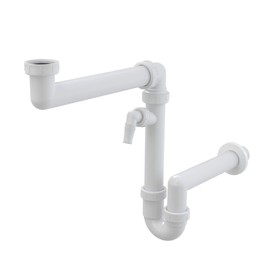 Alcaplast A872P Space Saving Siphon, White