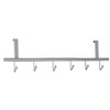Alco-Albert 2839 - Coat Rack for Doors, Stainless Steel, 6