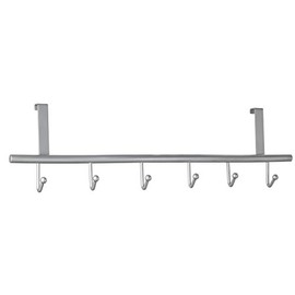 Alco-Albert 2839 - Coat Rack for Doors, Stainless Steel, 6 Hooks