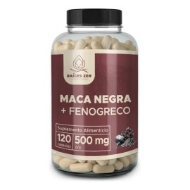 Maca Negra Con Fenogreco Raíces Zen 120 Cápsulas Sin Sabor