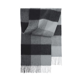 SEECOSY 100% Lambswool Scarf - Plaid Tartan Check Soft Warm Scarf, Gift for Women and Men