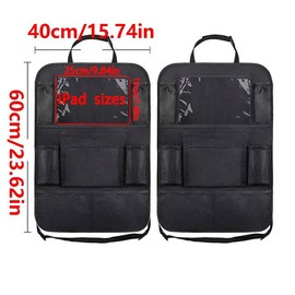 Car Backseat Organizer, Multifunctional Seat Back Storage Bag with Tablet Holder, Car Interior Backseat Organizer Accessories For Stowing & Tidying, Car Accessories:_Black_1pc