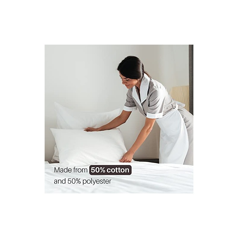 Pair Of Housewife Pillowcases Percale - Cream