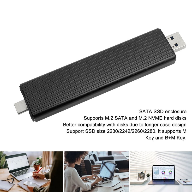 M.2 Nvme PCIE NGFF SATA SSD Enclosure UASP Compliant USB
