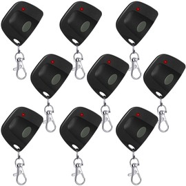 Kingdder 9 Pcs Garage Door Remote Compatible with Linear Multicode 300mhz 10 Dip Switch 3089 3060 3070 Gate Opener Remote Multicode Gate Opener with Keychain (Black)