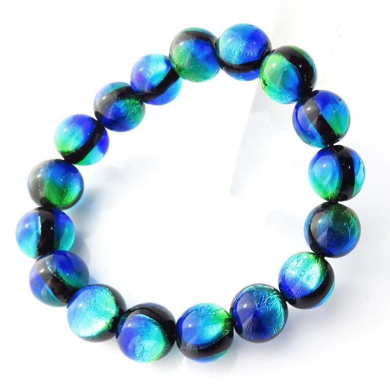 Kerama Marine Firefly Glass Bracelet 12mm Okinawa Souvenir Kerama Islands