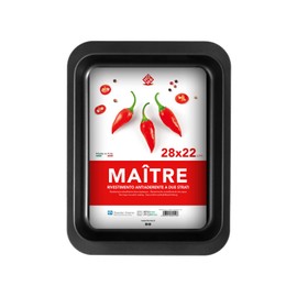 Home Maitre Rosticciera, Rivestimento Antiaderente, 28x22 cm, Antracite