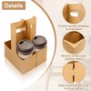 30 Pcs Drink Carrier with Handle, Heavy Duty, Foldable Cup