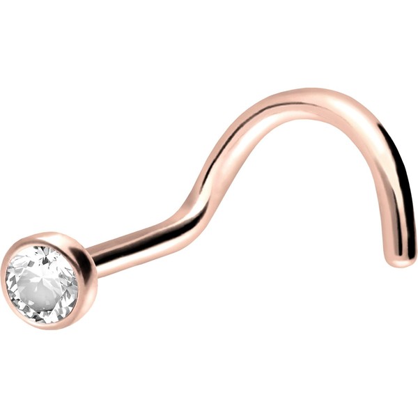 Piercingline Surgical Steel Nose Piercing, Crystal Disc, Piercing Nose Stud,