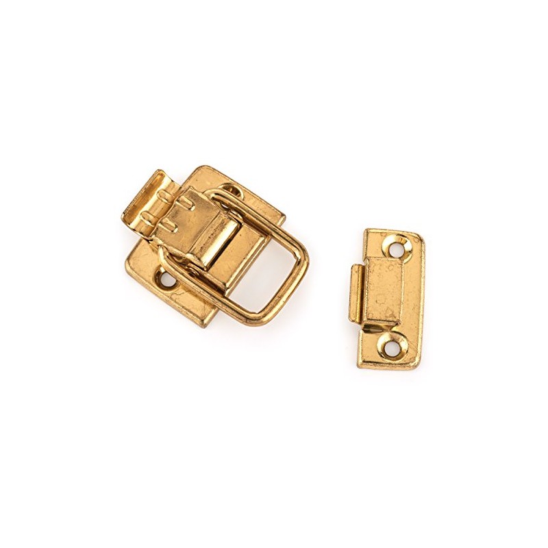 Highpoint Draw Catch Small Polished Brass Plated 1-Piece with Screws