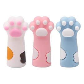 2pcs Pink Cat Paw Knitting Needle Stoppers, Silicone Knitting Needle Point Protectors Cute Knitting Needle Tips Stoppers Stitch Stoppers for Larger Size Knitting Needle Knitting and Crochet
