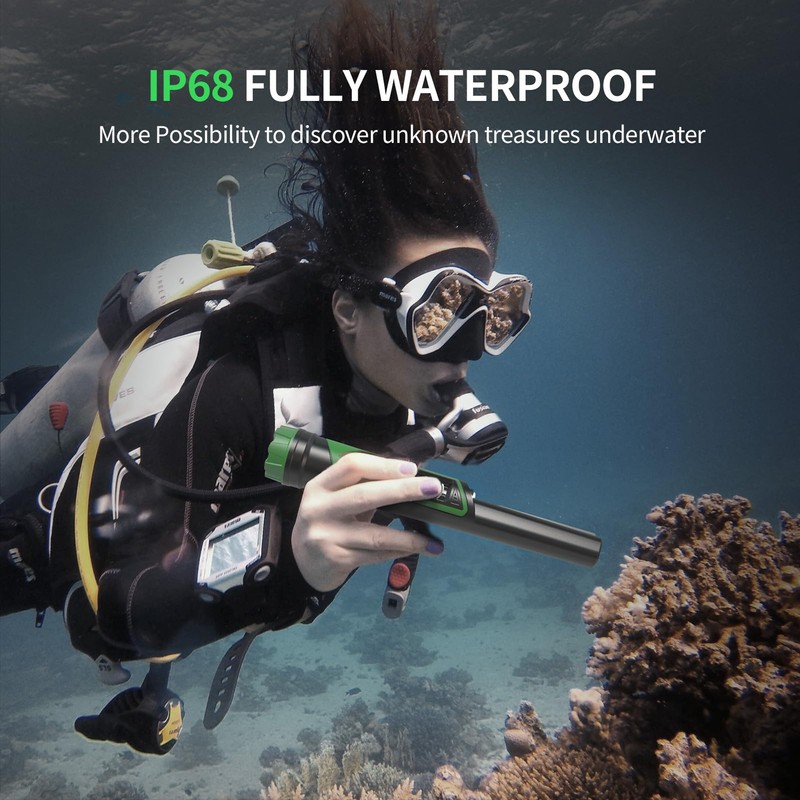 DR.ÖTEK Metal Detector Pinpointer, IP68 Fully Waterproof Handheld Pin Pointer