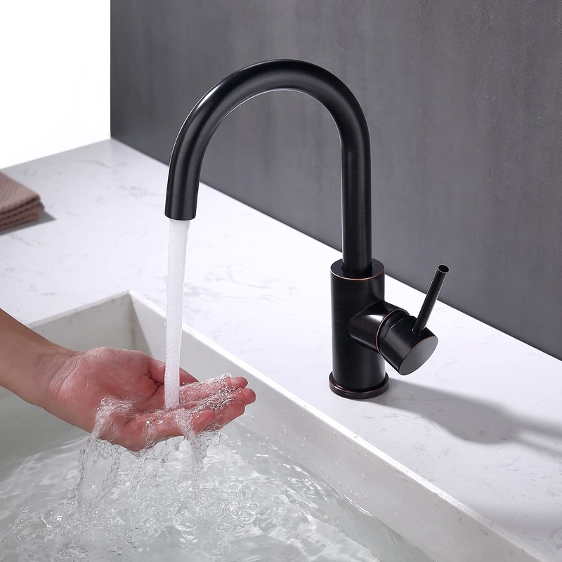 Oil Rubbed Bronze Bar Faucet Single Hole, WiPPhs ORB Wet