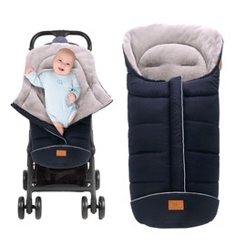 Miracle Baby Bunting Bag for Stroller, Warm Fleece Footmuff with Zippers, Convertible Infant Toddler Sleeping Bag Blanket for Boys Girls