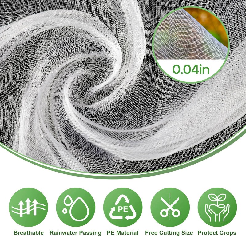 Garden Netting 8x24Ft, Plant Covers, Barrier Mesh for Plant Vegetables