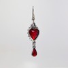 Valentines' Day Red Heart Romance Dangle Earrings Austrian Crystals Thorns