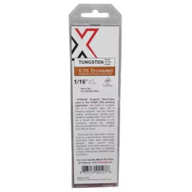 Xtrweld WTZIRC3062 0.3 Percent Zirconiated Tungsten Electrode 1/16 Inch Brown 10