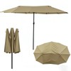 GLDDFDG Patio Umbrella Replacement Canopy 12 Ribs for 15'X9' Double