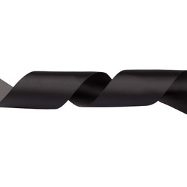 AVANAVA Cinta de satén de doble cara de 2 pulgadas de ancho – 50 yardas (030-negro)