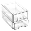 BINO | Stackable Storage Drawers, Small - 2 Pack, Clear