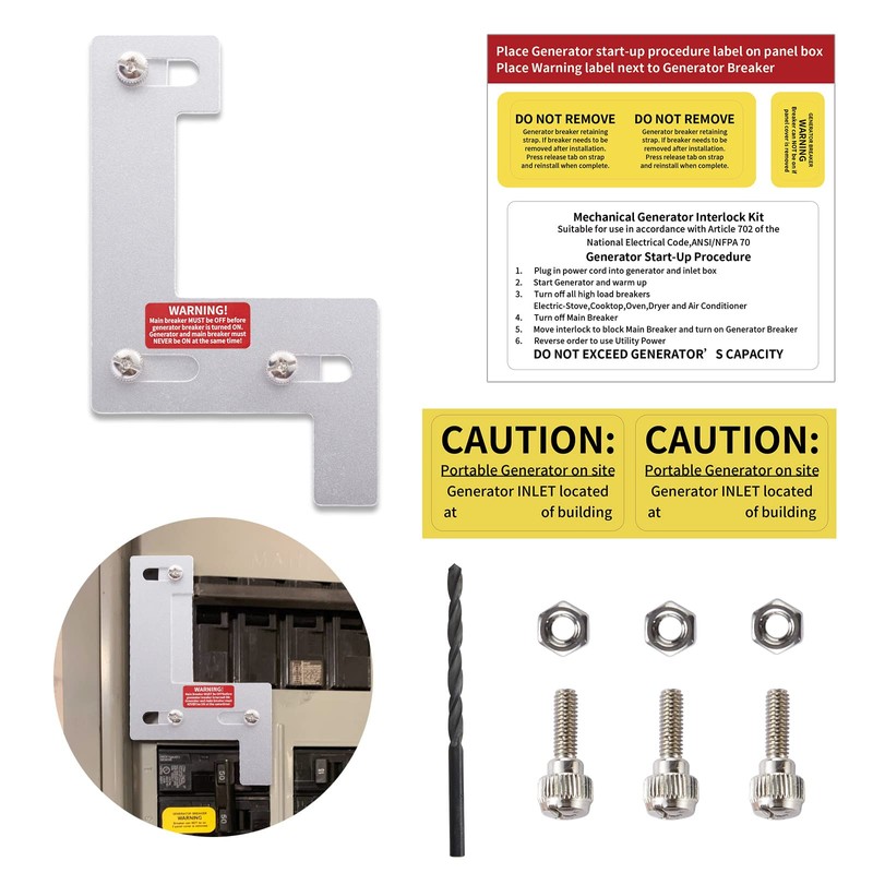 Generator-Interlock Kit for Siemens - 150 or 200 amp Panels,