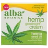 Alba Botanica Hemp Goodnight Facial Cream, Plant Based, 1.7 Ounces